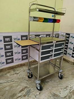 Crash Cart trolley S.S 304